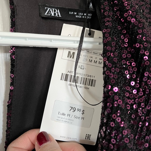 Zara Sequin Romper - Picture 6 of 8